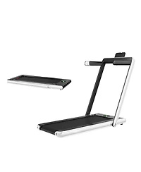 Skonyon 2.25HP 2 in 1 Folding Treadmill with App Speaker Remote Control