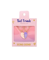 Zomi Gems Girls Sis & Lil Sis Magnetic Heart Necklace Set