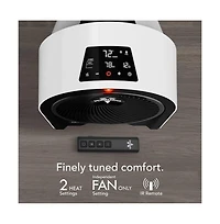 Velocity 5R Plus Whole Room Space Heater with Advanced Safety Features - White and Black