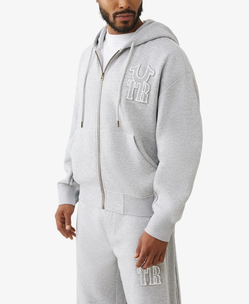 True Religion Men's Cinched Waist Long-Sleeve Hoodie