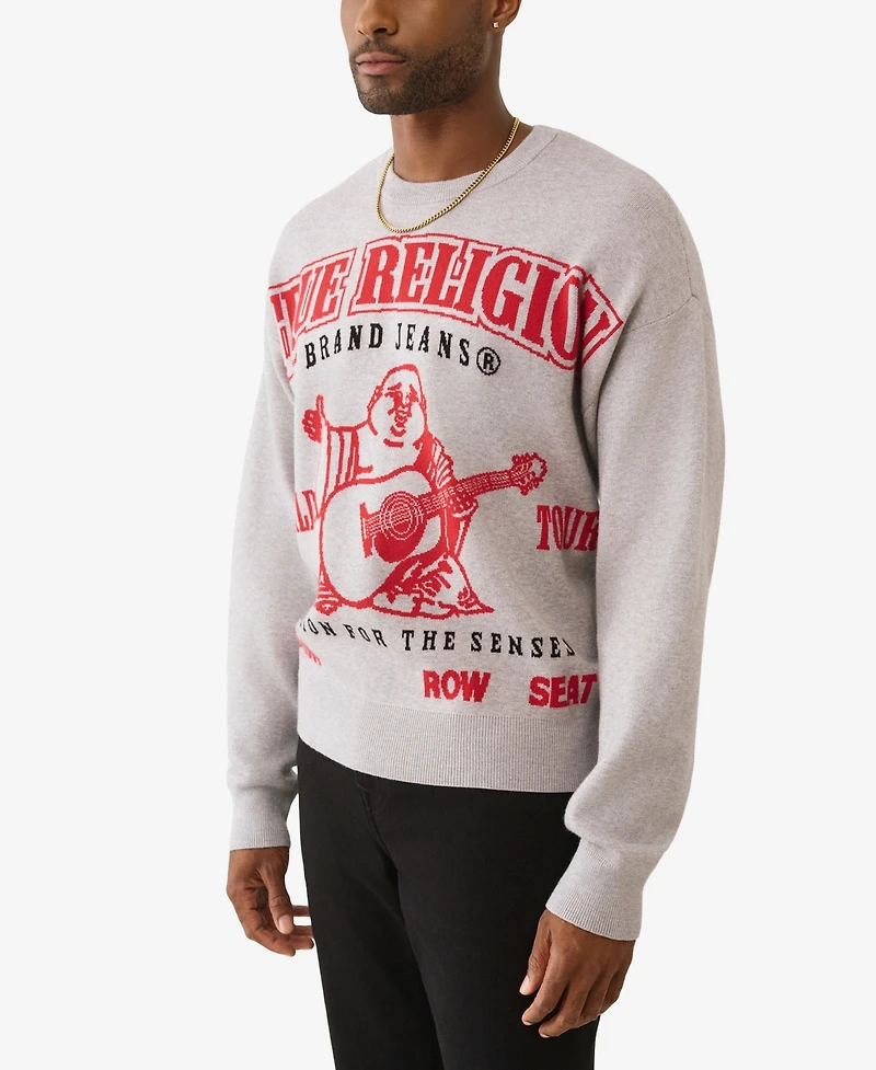 True Religion Men's Crewneck Regular-Fit Sweater