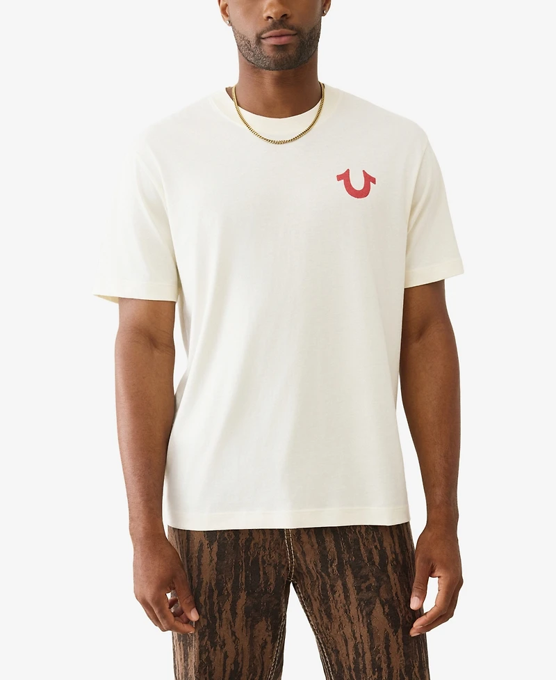 True Religion Men's Short-Sleeve Horseshoe Logo T-Shirt