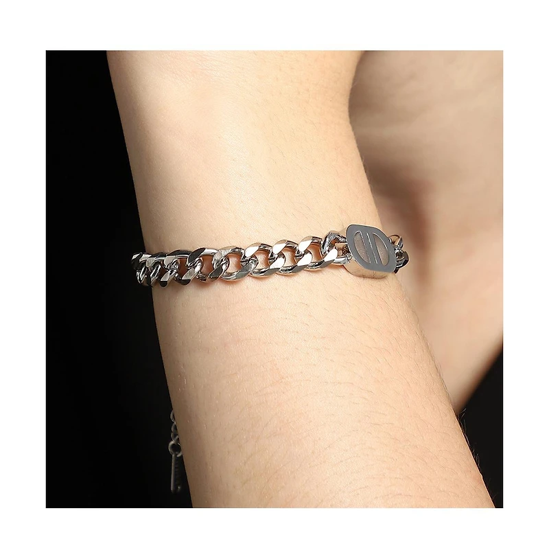 Women's The Curved-Link Chain Bracelet - Metallic Silver