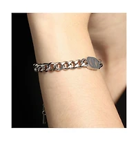 Women's The Curved-Link Chain Bracelet - Metallic Silver