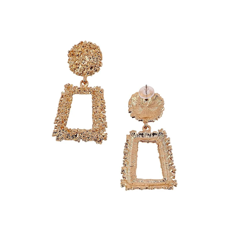 Women's The Corroded-Quad Drop Earrings - California Gold