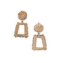 Women's The Corroded-Quad Drop Earrings - California Gold