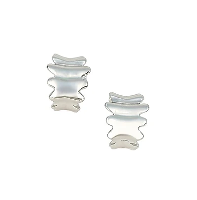 Women's The Ripple Hoop Earrings - Chrome Silver