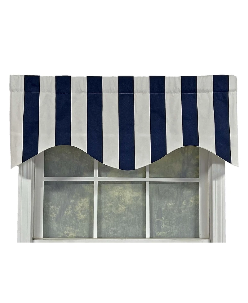 Rlf Home Cabana Stripe Design Super Soft 3" Rod Pocket Valance