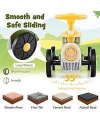 Mecale Ride on Toy with Steering Wheel and Train Whistle Sound Button