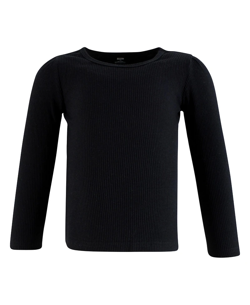 Hudson Baby Toddler Girls Thermal Long Sleeve Tees 5pk, Snowflake