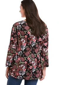 ellos Women's Bell Sleeve A-Line Knit Tunic
