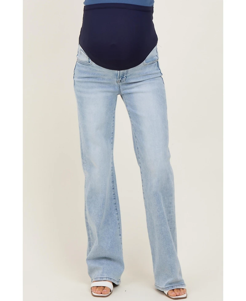 Pinkblush Maternity Medium high Rise wide leg 90's Jeans
