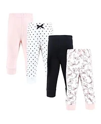 Hudson Baby Girls Cotton Pants Leggings Pink Bows
