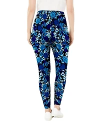 Woman Within Plus Size Within Stretch-Cotton Knit Pull-On Printed Leggings