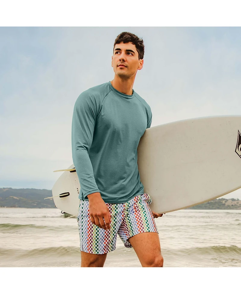 Snapper Rock Men's Kiwi Green Ls Outbound Tee