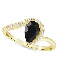 Macy's London Blue Topaz (1-1/20 ct. t.w.) and Diamond Ring (1/5 10k Yellow Gold