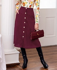 Cupshe Women's Crush On You Red Midi Skirt