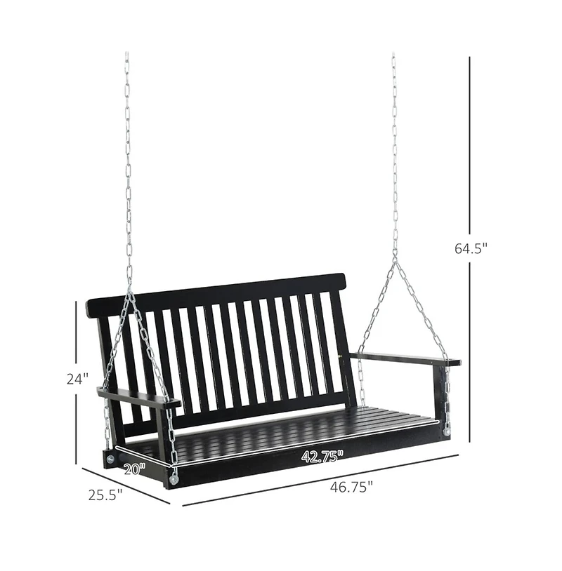 Slickblue 1 Pc Outdoor Patio Swing with Soft Cushions for Relaxation