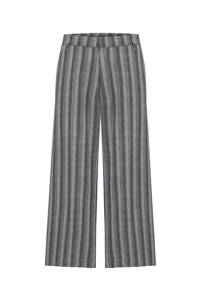 Pcfg Men's Linen-Cotton Blend Checked Woven Shorts