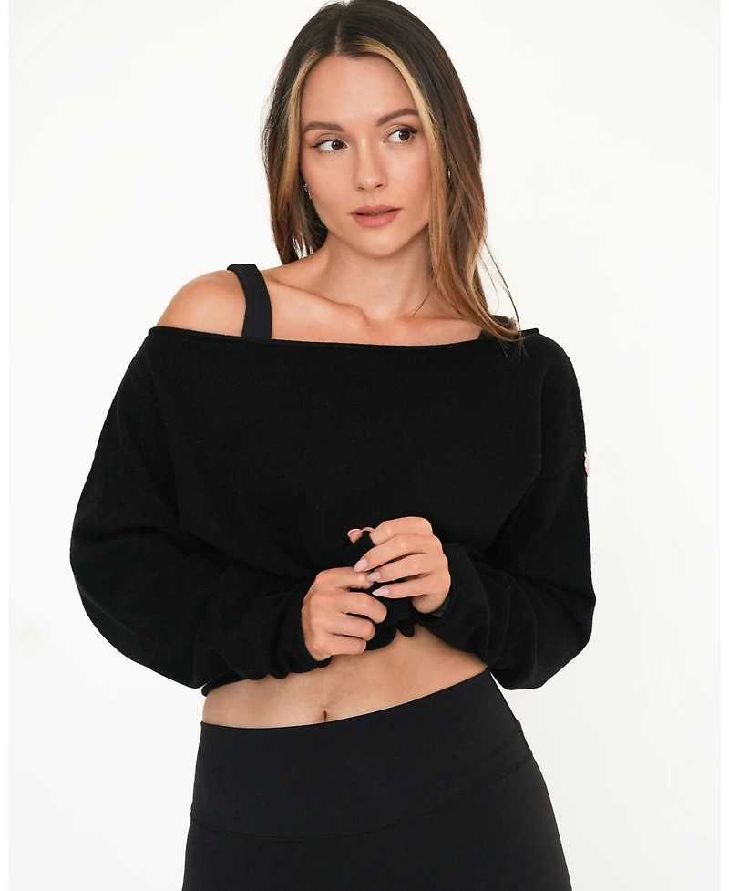 Rebody Active Women's Romy Off Shoulder Cashmere Sweater