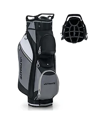 Sugift 14-Way Golf Cart Stand Bag with Waterproof Rain Hood