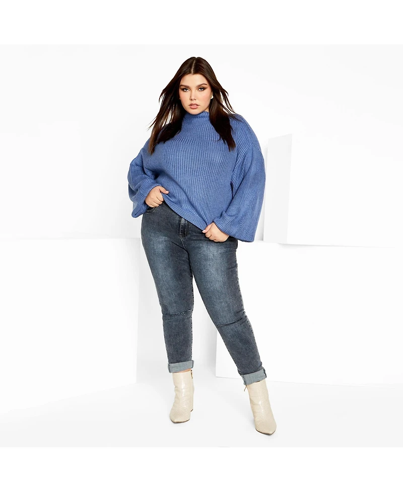 City Chic Women's Angel Sleeve Sweater