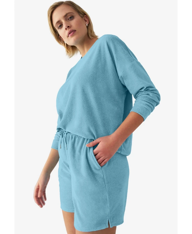 ellos Women's Size Terry Cloth Sweatshirt