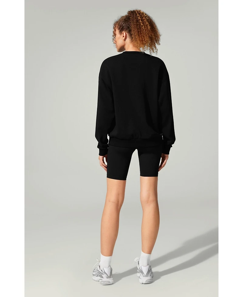 Lilysilk Women's Silkerry Oversized Porchlight Balance Crew Pullover Sweatshirt