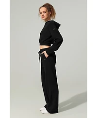 Lilysilk Cropped Fit Seamflow Poise Pullover Hoddie