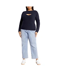 City Chic Women's Rina Ribbed Shrug Cami Sweater