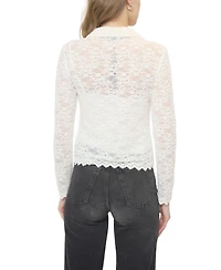 Central Park West Women's Stella Stretch Lace Buttondown