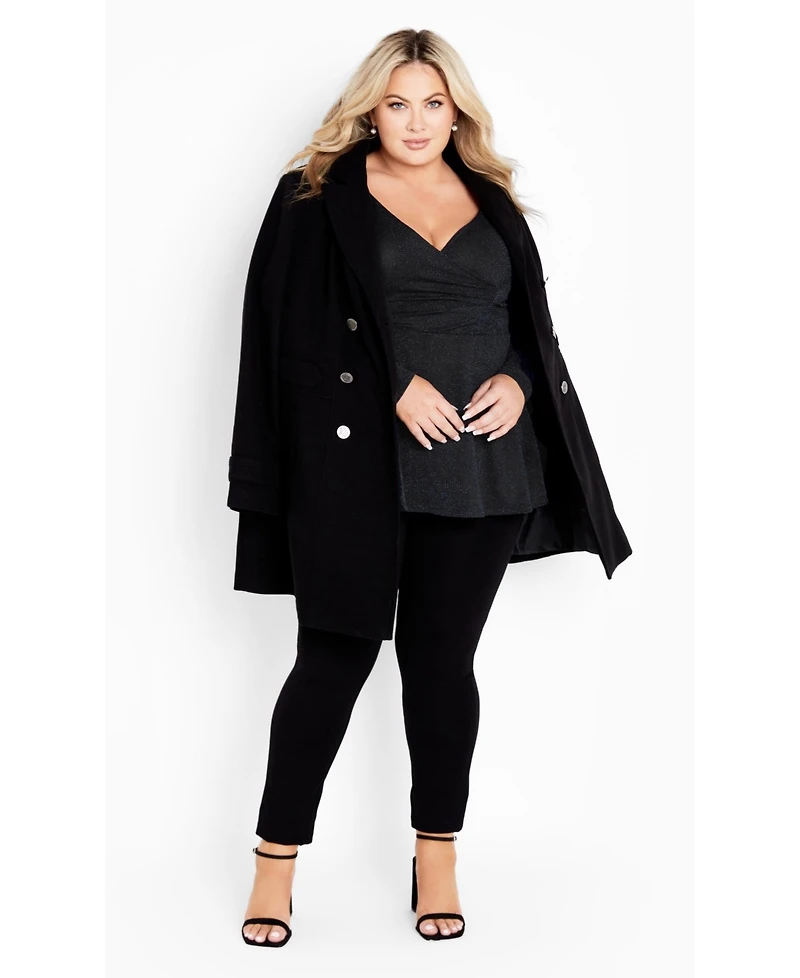 Avenue Women's Glam Peplum Top