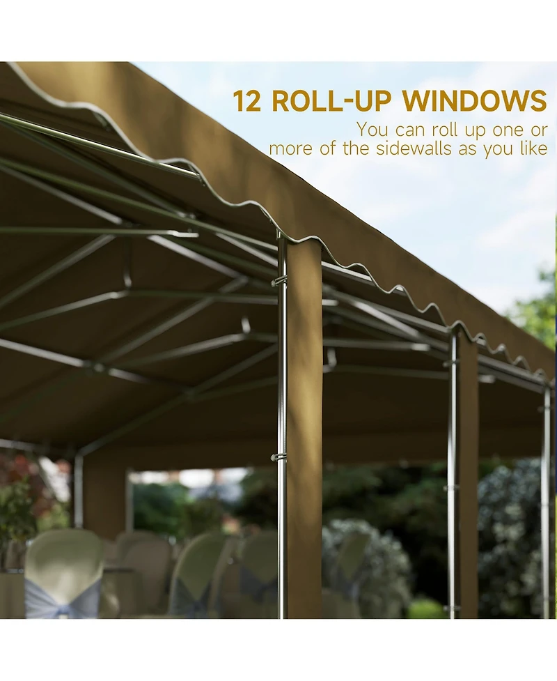 Outsunny 20' x 40' Large Party Tent with Removable Window Sidewalls