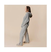 Ocio Women's Organic Cotton Teddy Flare Pant