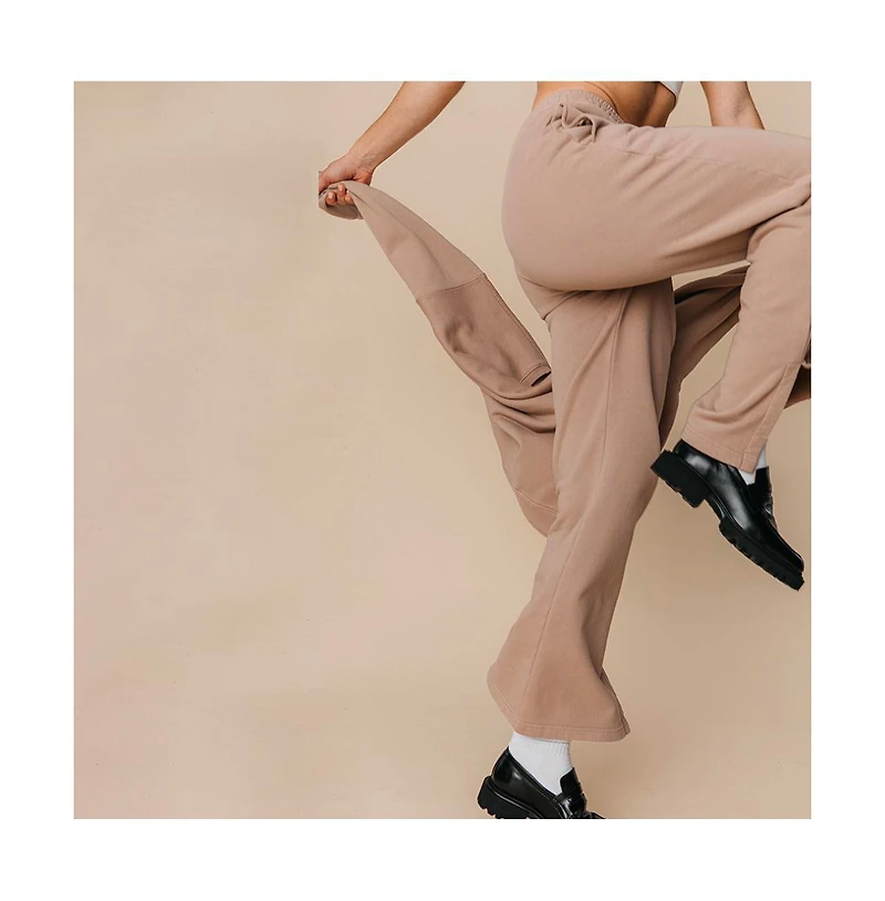 Ocio Women's Organic Cotton Teddy Flare Pant