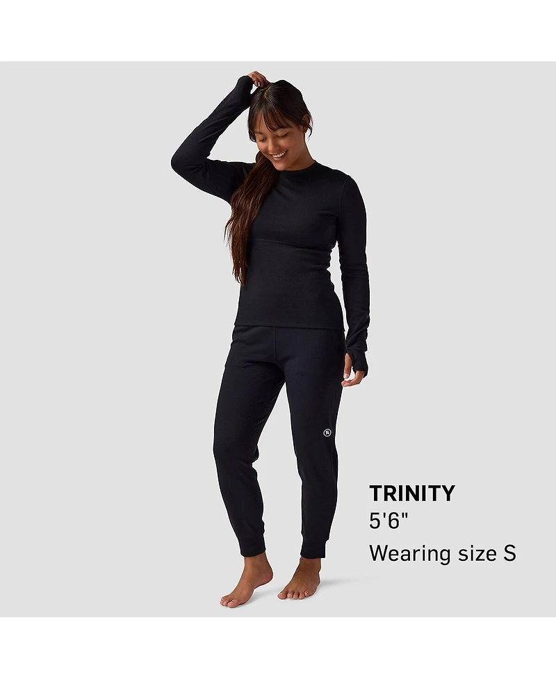 Backcountry Women's Cedars Rws Merino Mid-Wt Baselayer Crew Top Midweight Long Underwear Tops
