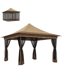 Outsunny 12 x ft. Pop Up Canopy Tent, Inst Shelter,