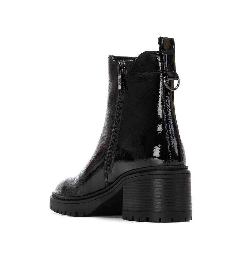 Xti Women's Patent Leather Heeled Chelsea Booties