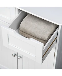 Slickblue Compact Bathroom Storage Cabinet for Small Spaces