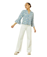 Yumi Women's Daisy Broderie Shirt