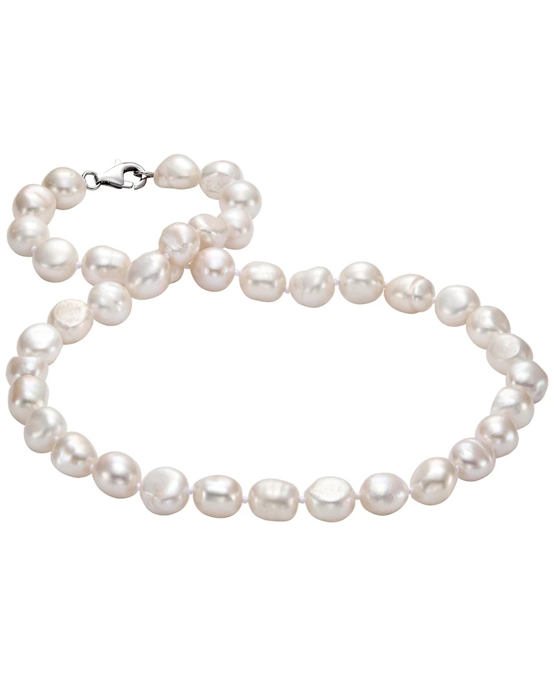 Macy's Baroque Pearl Necklace (9-10mm) in Sterling Silver