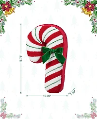 Glitzhome Christmas Gingerbread Man Shaped Pillow, 15" x 11"