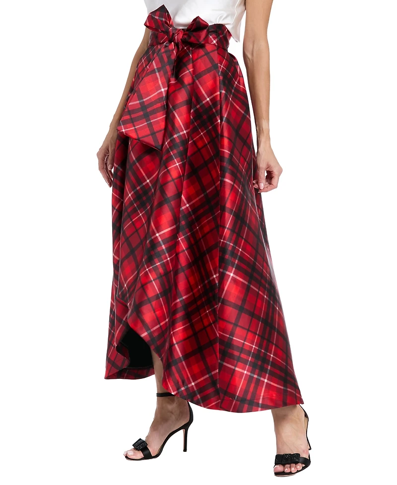 Muse Women's High-Low Plaid Pattern Skirt