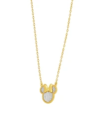 Disney 2-Pc. Minnie Glitter Necklace and Earrings Set in 18K Yellow Gold Over Sterling Silver