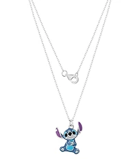 Disney 2-Piece Stitch Necklace and Earrings Set in Sterling Silver
