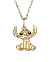 Disney Stitch Pendant Necklace in 10K Yellow Gold