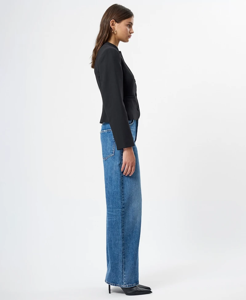 French Connection Women's Round Neck Button Down Jacket