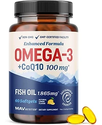 Mav Nutrition Fish Oil with CoQ10 Softgels, 60ct