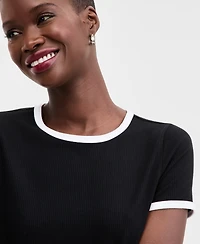 On 34th Women's Knit Short-Sleeve Trim Top, Macy's Exclusive
