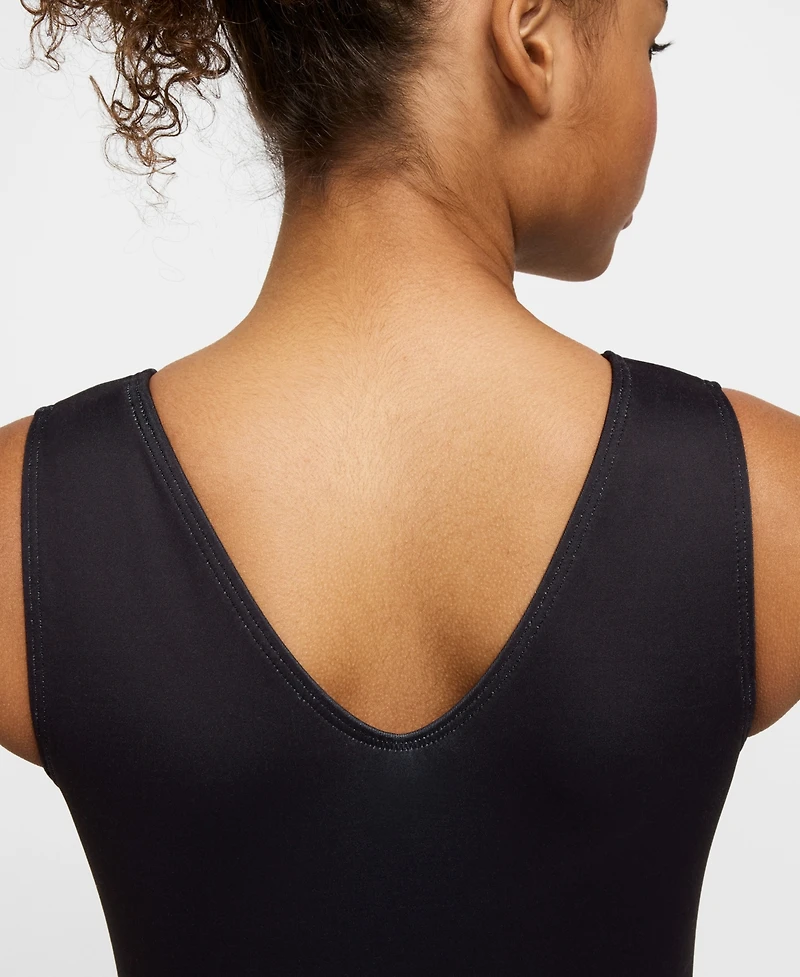 Nike Girls 7-16 Gymnastics Diagonal Stripe Printed Performance Leotard